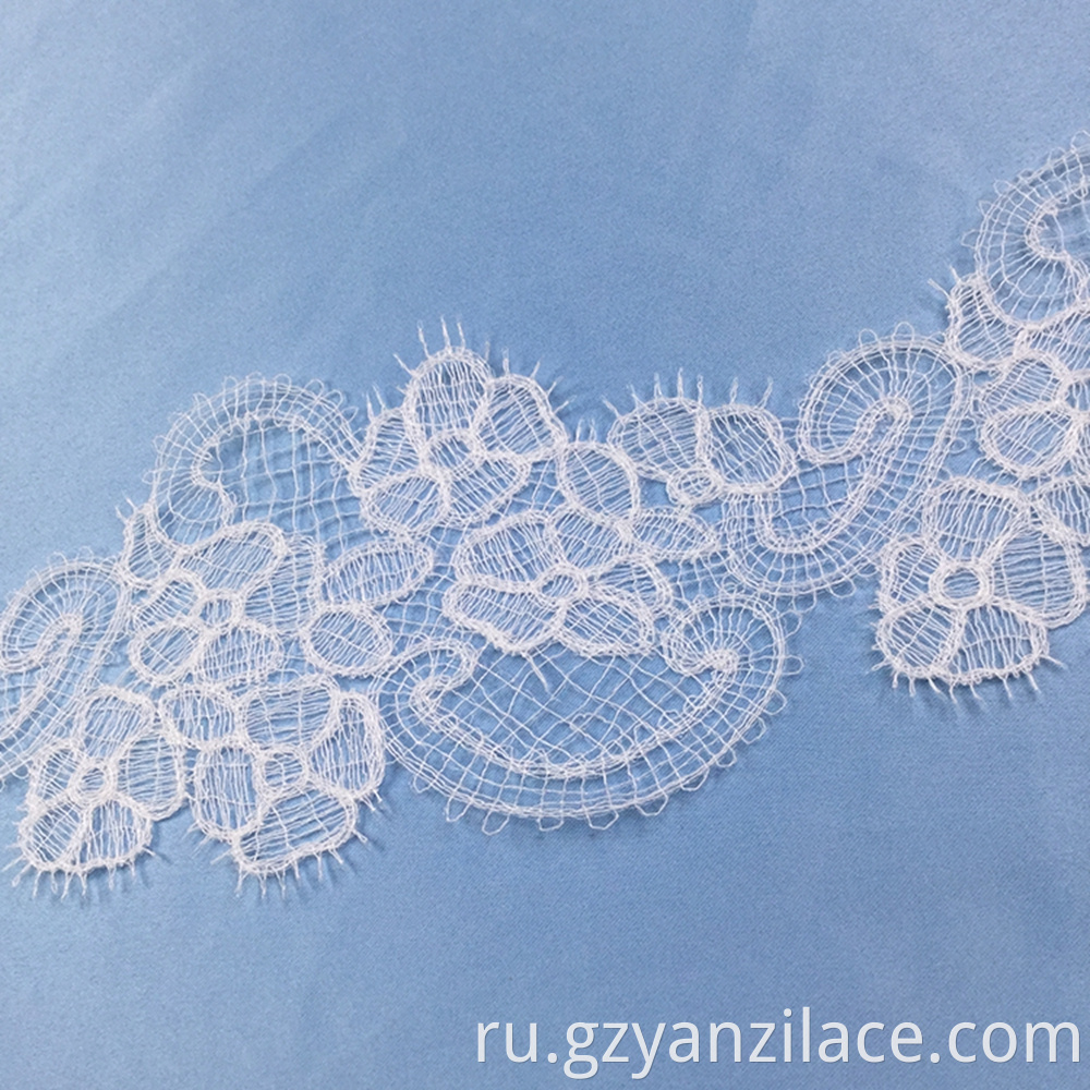 Snow White Eyelet Fabric Lace Trim